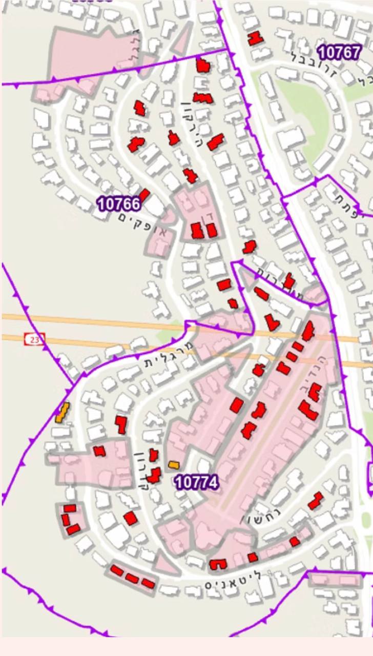 מפת אזורים בשכונת שמבור